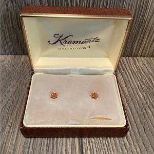 Krementz 14k gold overlay earrings
